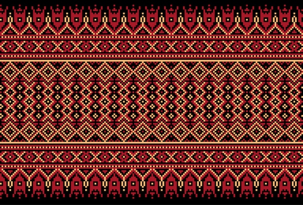 illustration of Ukrainian folk seamless pattern ornament. 