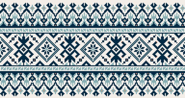 illustration of Ukrainian folk seamless pattern ornament.