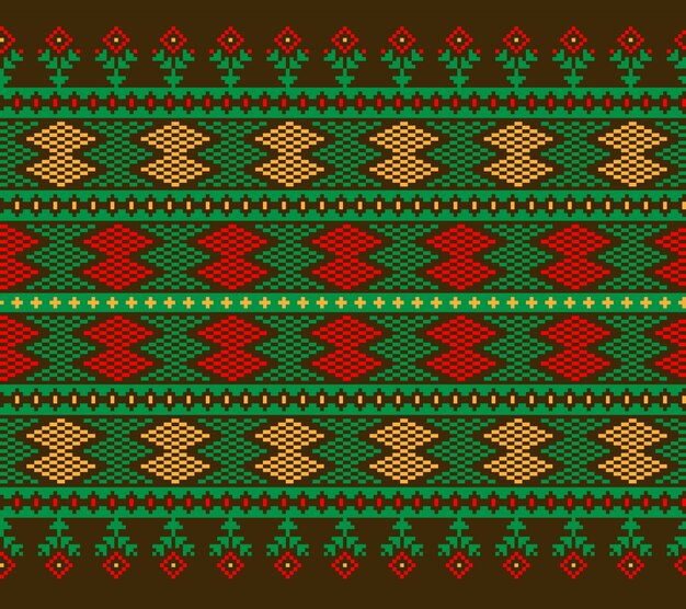 illustration of Ukrainian folk seamless pattern ornament
