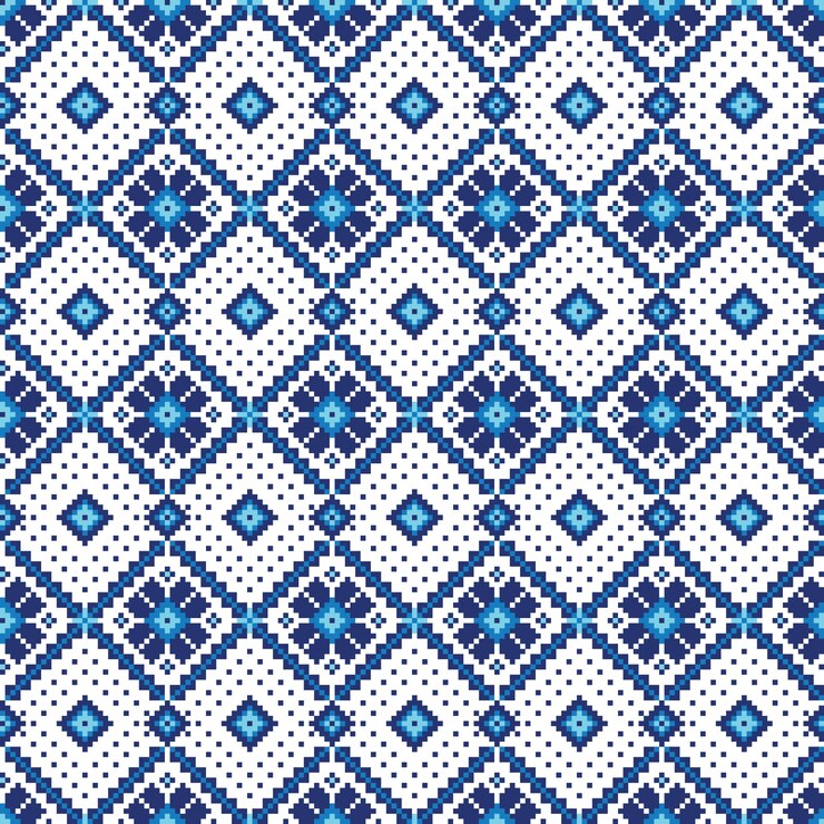 Free Vector illustration of ukrainian folk seamless pattern ornament
