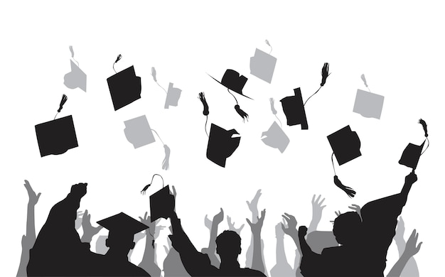 Illustration of university graduates