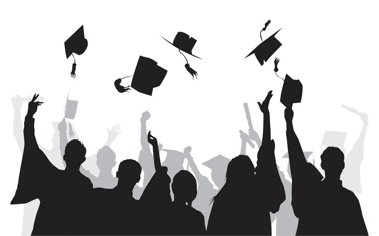 Free Vector illustration of university graduates