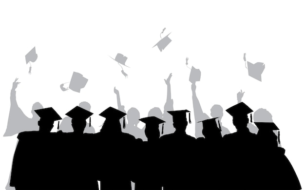 illustration of university graduates