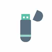 Free vector illustration of usb isolated