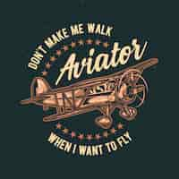 Free vector illustration of vintage airplane