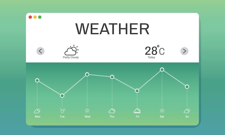 Free Vector illustration of weather forecast