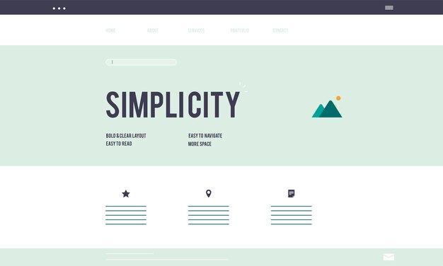 Illustration of web design template