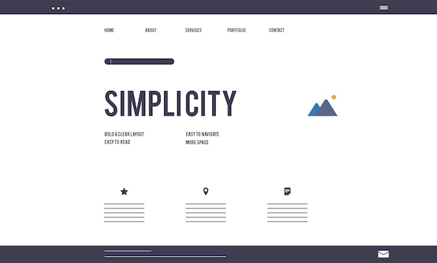 Illustration of web design template