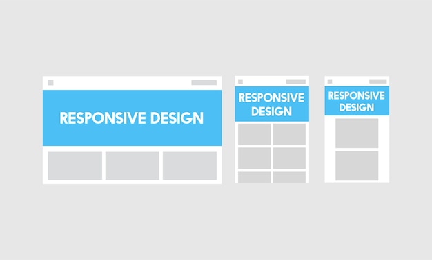 Illustration of web design template