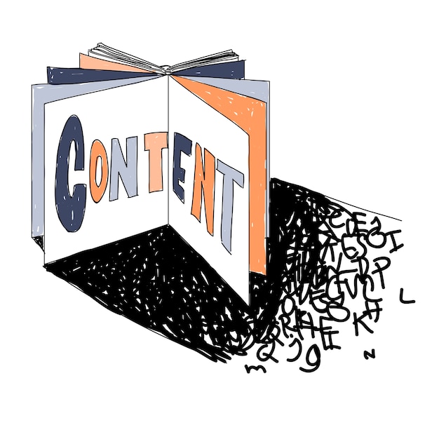 Illustration of website content