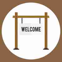 Free vector illustration of welcome sign vector