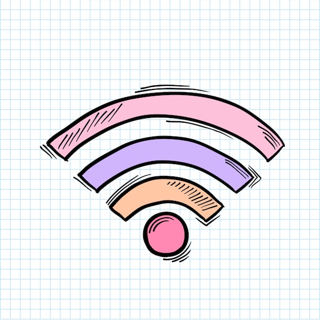 Illustrazione del segnale wi-fi isolato su sfondo