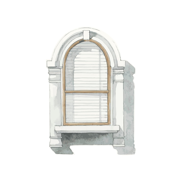 Free Vector illustration of window water color style