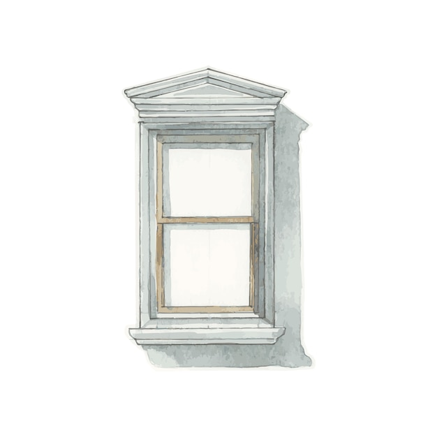 Illustration of window water color style