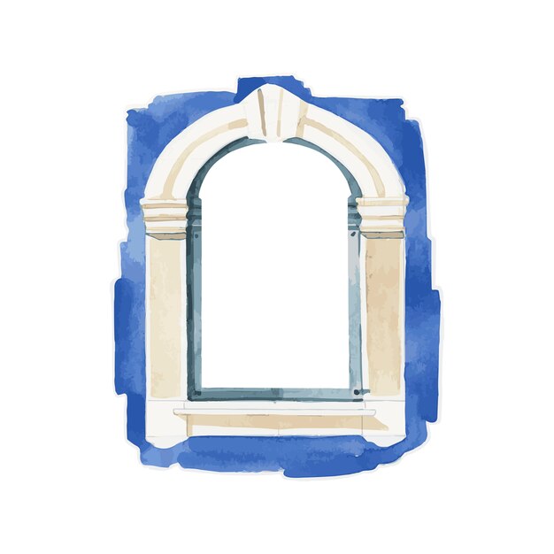 Illustration of window water color style