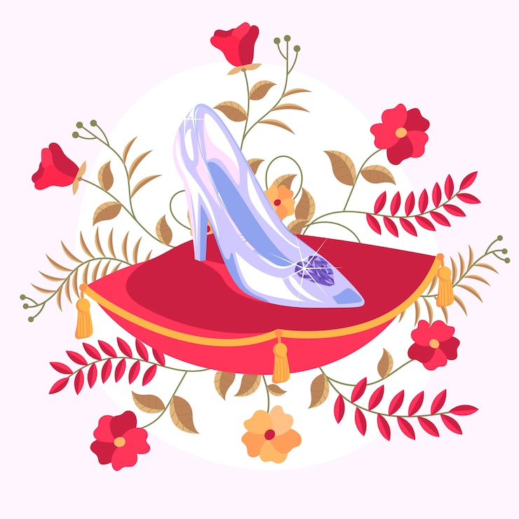 무료 Vector 신데렐라 유리 구두와 그림