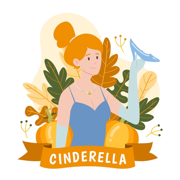 Illustration with cinderella theme