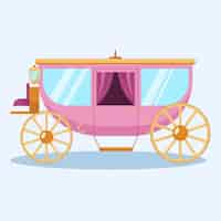 Free vector illustration with fairy tale carriage