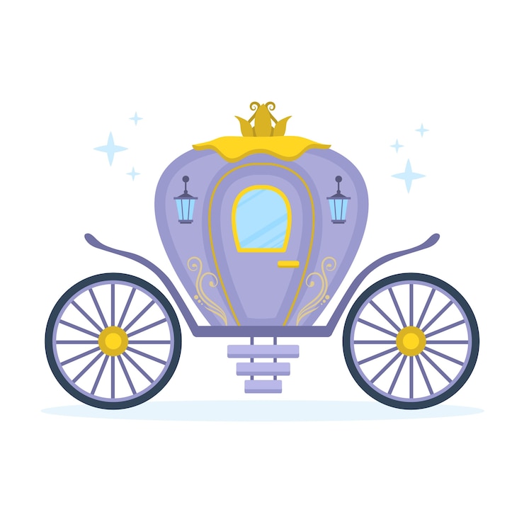 무료 Vector 동화 캐리지 디자인 일러스트