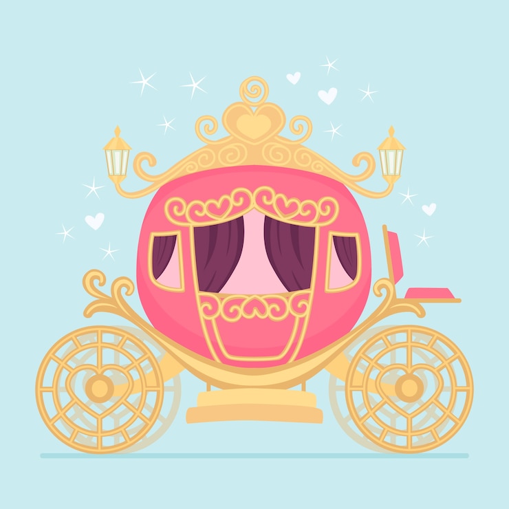 무료 Vector 동화 마차와 그림
