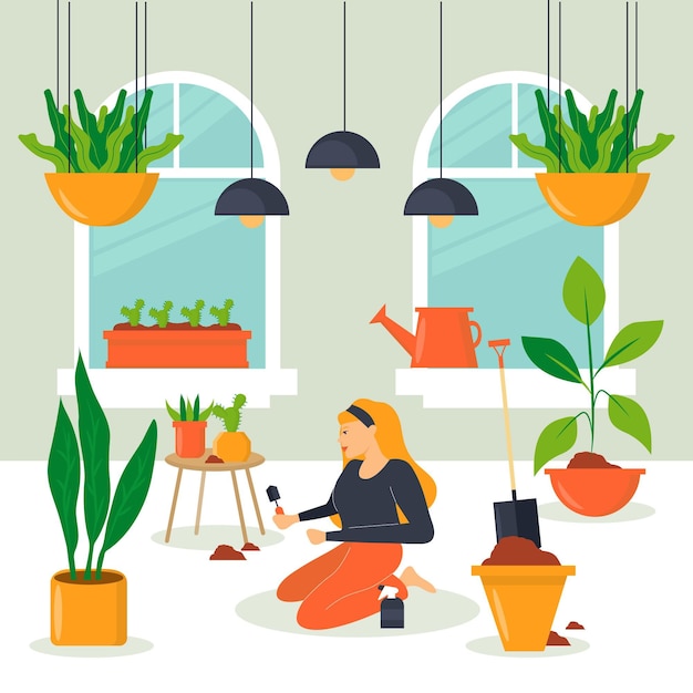 Indoor Garden Home Vectors & Illustrations for Free Download | Freepik