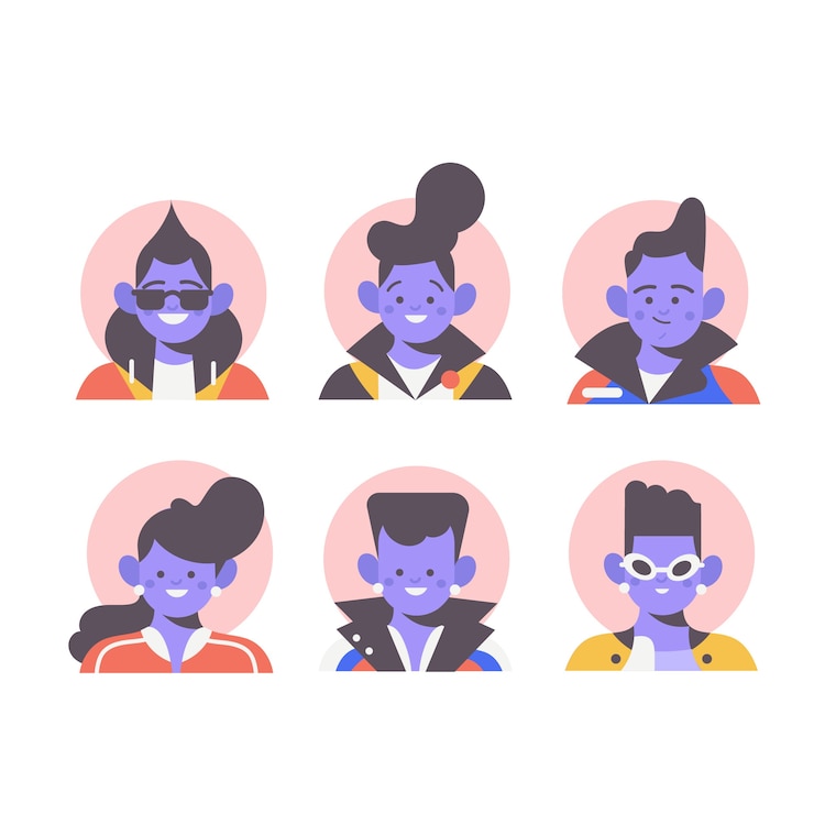 Free Vector illustration with people avatars
