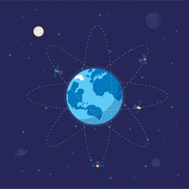 मुफ़्त वेक्टर illustration with a planet