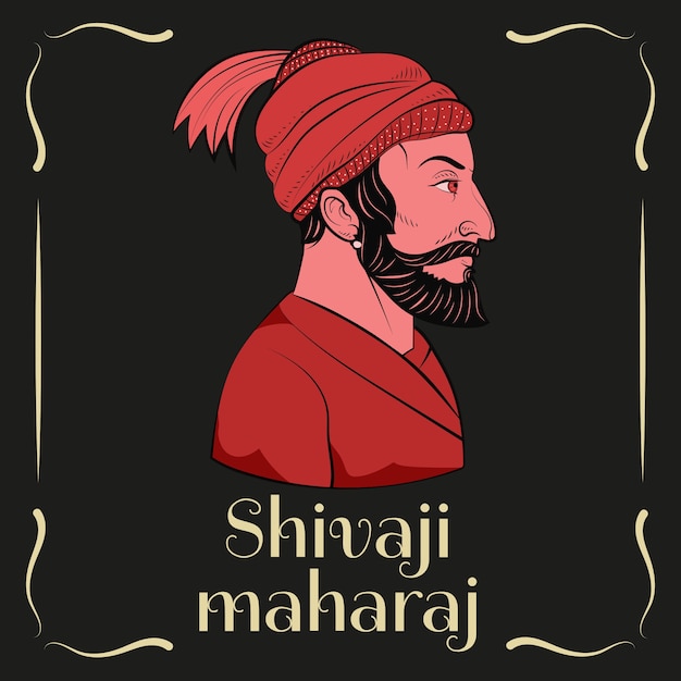 Illustration with shivaji maharaj