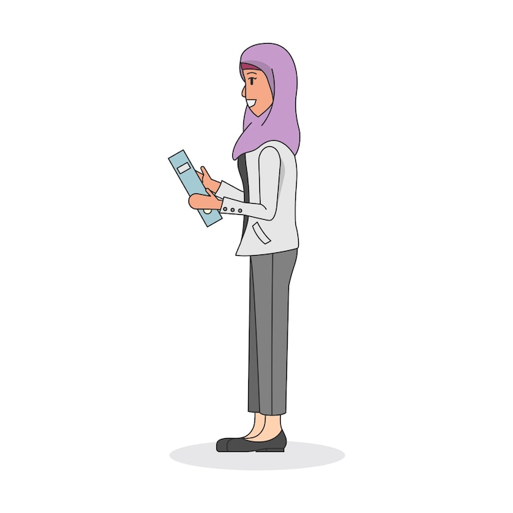 무료 Vector 히잡을 입고 여자의 그림