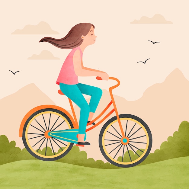 Illustration for world bicycle day celebration