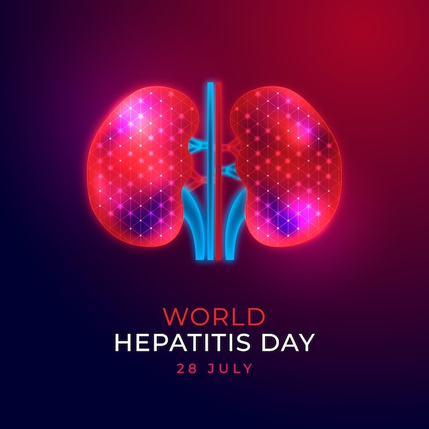 Free vector illustration for world hepatitis day awareness