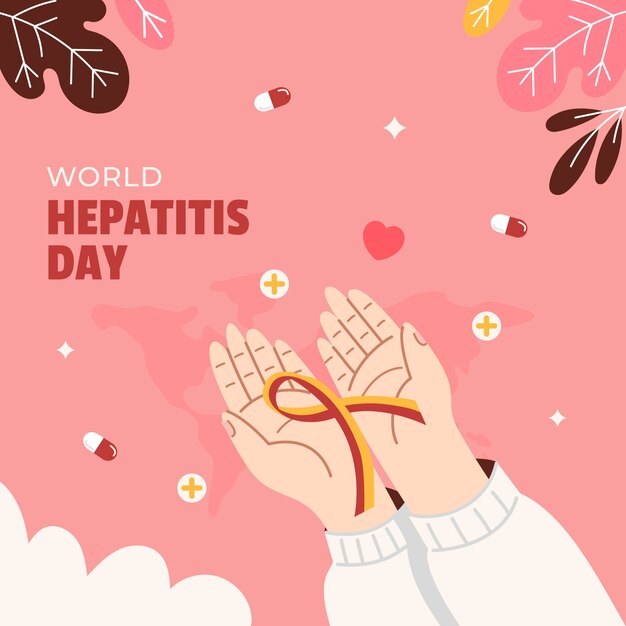 Illustration for world hepatitis day awareness