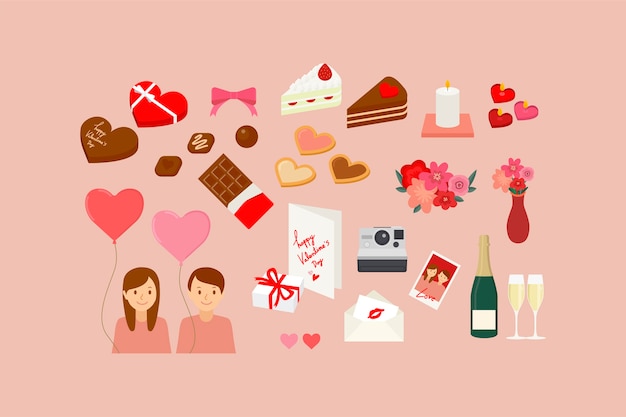 Free vector illustrations of valentine