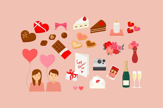 Illustrations of Valentine