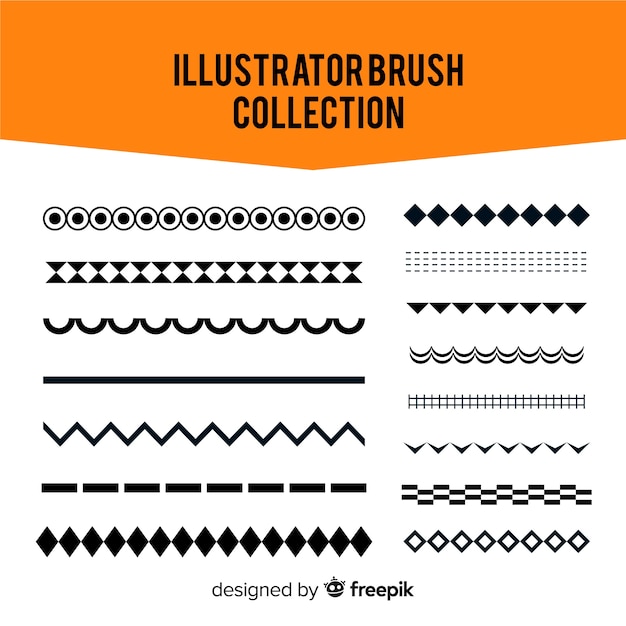 Free vector illustrator brush collection