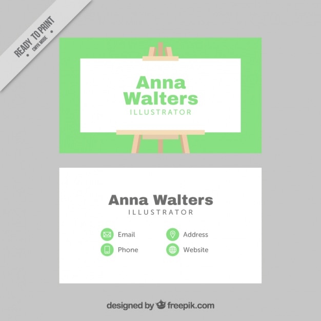 Illustrator card with canvas