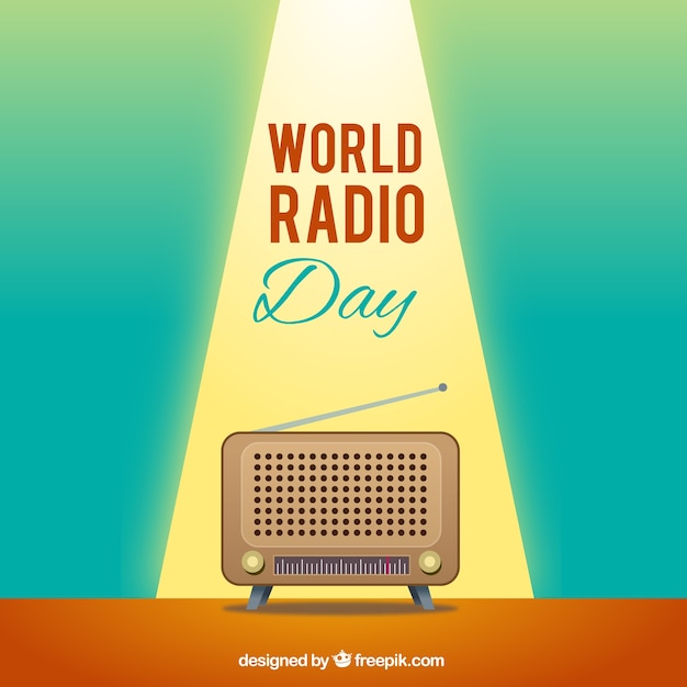 Free vector iluminated radio background