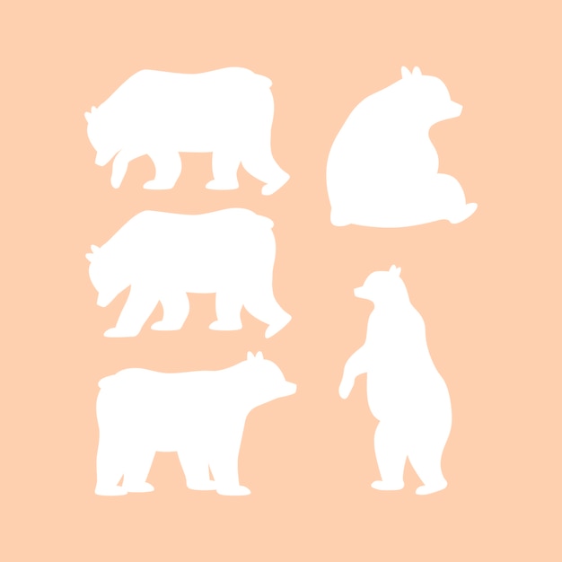 Ilustração de silhueta de animal desenhada à mão