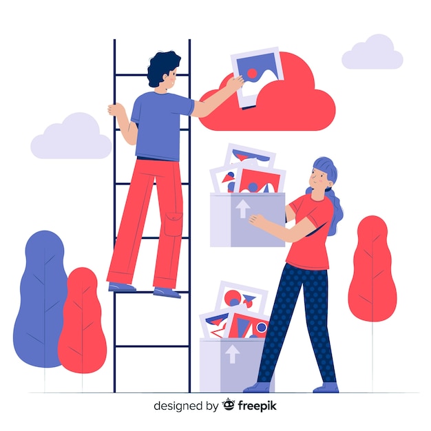 image upload concept for landing page
