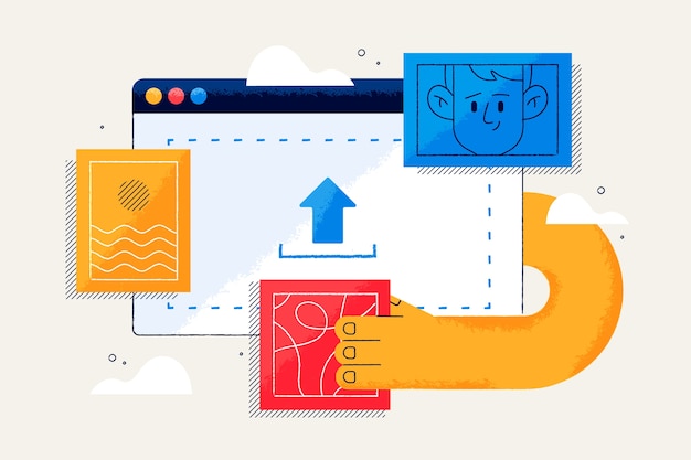 Image upload concept for landing page