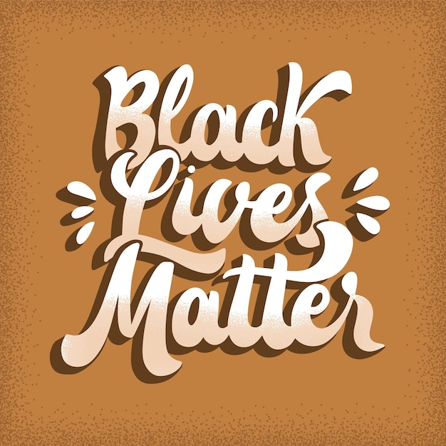 Free vector important racism message lettering