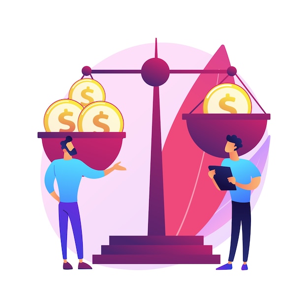 Income inequality abstract concept   illustration. Country income distribution, financial gender discrimination, social economic inequality, gini coefficient, salary gap