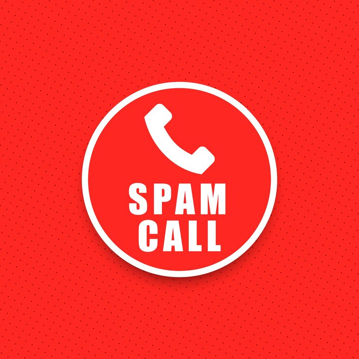 Free Vector incoming scam phone call fraud warning red background
