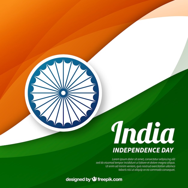 Independence background of india with flag