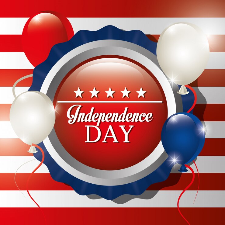Free Vector independence day 4th july celebration in united states of america