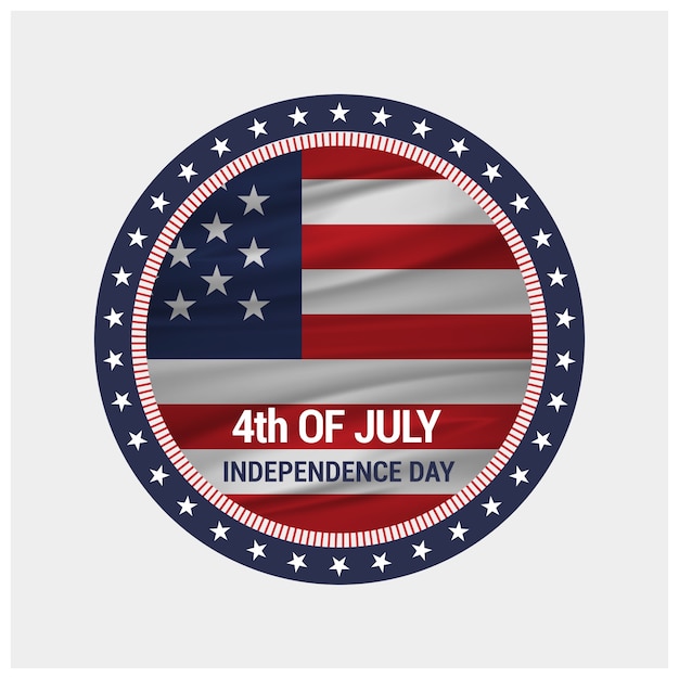 Free vector independence day badge design