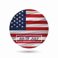 Free vector independence day badge design