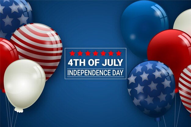Independence day balloons background
