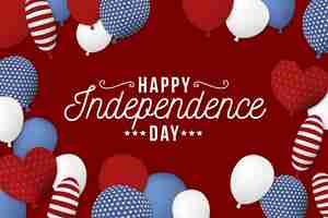 Free vector independence day balloons wallpaper