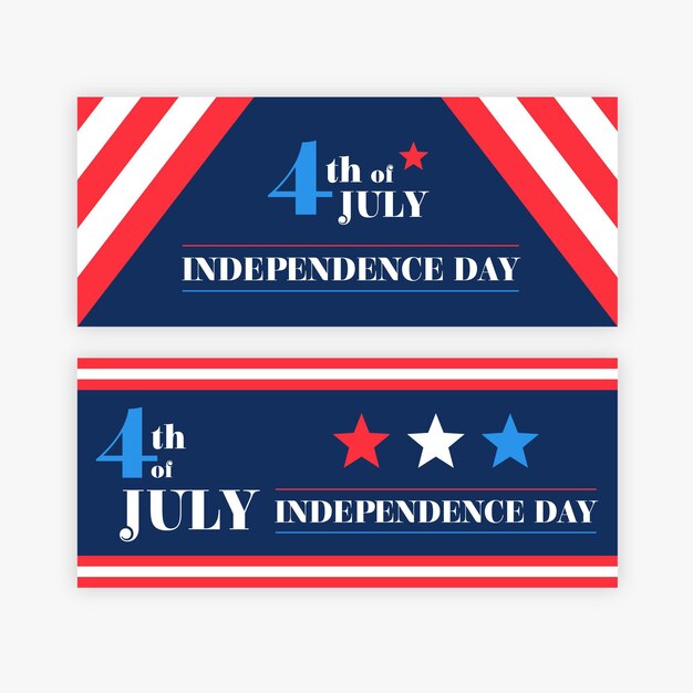 Independence day banners design